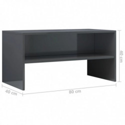 TV-Schrank Hochglanz-Grau 80x40x40 cm Holzwerkstoff