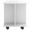 TV-Schrank mit Rollen Hochglanz-Weiß 80x40x40 cm Holzwerkstoff