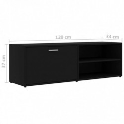 TV-Schrank Schwarz 120x34x37 cm Holzwerkstoff