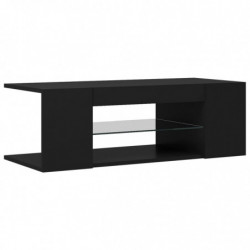 TV-Schrank mit LED-Leuchten Schwarz 90x39x30 cm