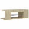 TV-Schrank mit LED-Leuchten Sonoma-Eiche 90x39x30 cm