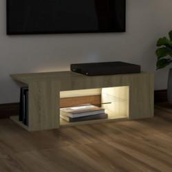 TV-Schrank mit LED-Leuchten Sonoma-Eiche 90x39x30 cm