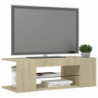 TV-Schrank mit LED-Leuchten Sonoma-Eiche 90x39x30 cm