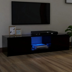 TV-Schrank mit LED-Leuchten Schwarz 140x40x35,5 cm