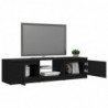 TV-Schrank mit LED-Leuchten Schwarz 140x40x35,5 cm