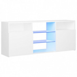 TV-Schrank mit LED-Leuchten Weiß 120x30x50 cm