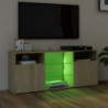 TV-Schrank mit LED-Leuchten Sonoma-Eiche 120x30x50 cm