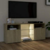 TV-Schrank mit LED-Leuchten Sonoma-Eiche 120x30x50 cm