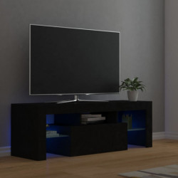 TV-Schrank mit LED-Leuchten Schwarz 120x35x40 cm