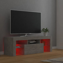 TV-Schrank mit LED-Leuchten Betongrau 120x35x40 cm