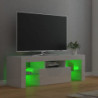TV-Schrank mit LED-Leuchten Hochglanz-Weiß 120x35x40 cm