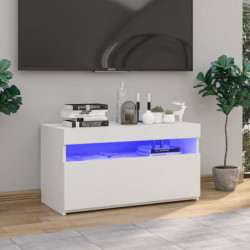 TV-Schrank mit LED-Leuchten Weiß 75x35x40 cm