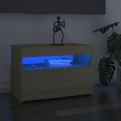 TV-Schrank mit LED-Leuchten Sonoma-Eiche 60x35x40 cm