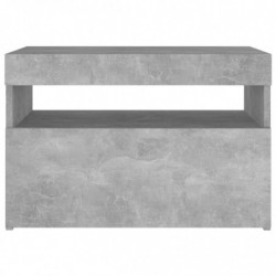 TV-Schrank mit LED-Leuchten Betongrau 60x35x40 cm