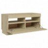 TV-Schrank mit LED-Leuchten Sonoma-Eiche 80x35x40 cm