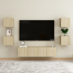 TV-Wandschränke 2 Stk. Sonoma-Eiche 30,5x30x30 cm