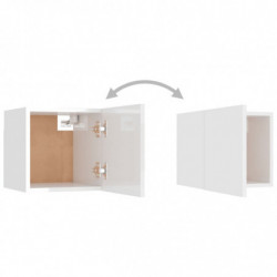 TV-Wandschrank Hochglanz-Weiß 30,5x30x30 cm