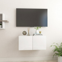 TV-Hängeschrank Hochglanz-Weiß 60x30x30 cm