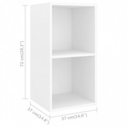 TV-Wandschrank Weiß 37x37x72 cm Holzwerkstoff