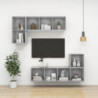 TV-Wandschrank Betongrau 37x37x72 cm Spanplatte