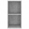 TV-Wandschrank Betongrau 37x37x72 cm Spanplatte