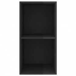 TV-Wandschrank Hochglanz-Schwarz 37x37x72 cm Spanplatte