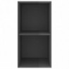 TV-Wandschrank Hochglanz-Grau 37x37x72 cm Spanplatte