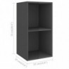 TV-Wandschrank Hochglanz-Grau 37x37x72 cm Spanplatte