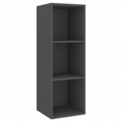 TV-Wandschrank Grau 37x37x107 cm Spanplatte