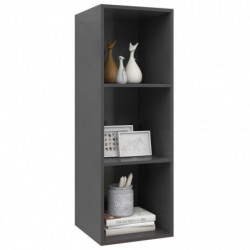 TV-Wandschrank Grau 37x37x107 cm Spanplatte