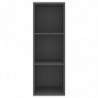 TV-Wandschrank Grau 37x37x107 cm Spanplatte