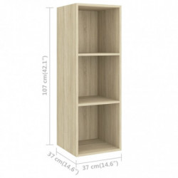 TV-Wandschrank Sonoma-Eiche 37x37x107cm Spanplatte