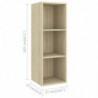 TV-Wandschrank Sonoma-Eiche 37x37x107cm Spanplatte