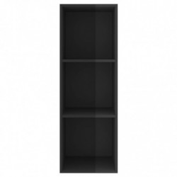 TV-Wandschrank Hochglanz-Schwarz 37x37x107cm Spanplatte