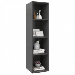 TV-Wandschrank Grau 37x37x142,5 cm Spanplatte