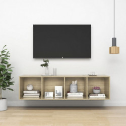 TV-Wandschrank Sonoma-Eiche 37x37x142,5 cm Spanplatte