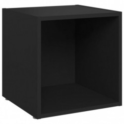 TV-Schränke 2 Stk. Schwarz 37x35x37 cm Spanplatte