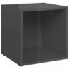 TV-Schrank Hochglanz-Grau 37x35x37 cm Spanplatte