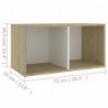 TV-Schrank Weiß Sonoma-Eiche 72x35x36,5 cm Spanplatte