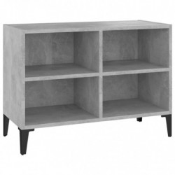 TV-Schrank mit Metallbeinen Betongrau 69,5x30x50cm