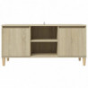 TV-Schrank mit Massivholz-Beinen Sonoma-Eiche 103,5x35x50 cm