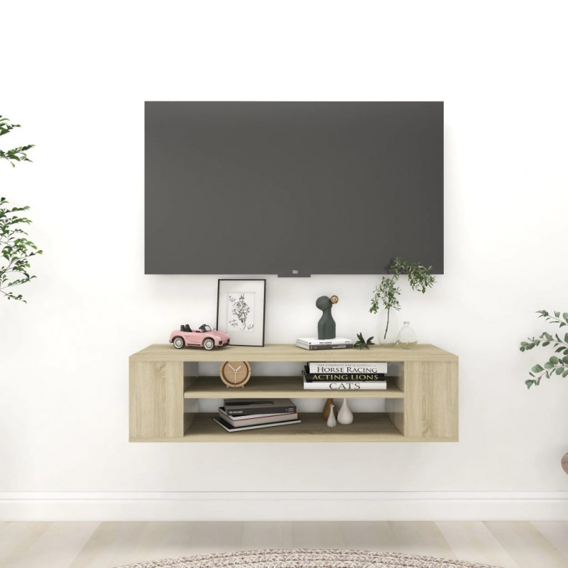 TV-Hängeschrank Sonoma-Eiche 100x30x26,5 cm Holzwerkstoff