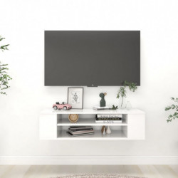 TV-Hängeschrank Hochglanz-Weiß 100x30x26,5 cm Holzwerkstoff