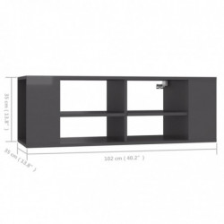 TV-Wandschrank Grau 102x35x35 cm Holzwerkstoff