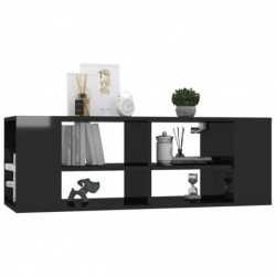 TV-Wandschrank Hochglanz-Schwarz 102x35x35 cm Holzwerkstoff