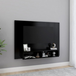 TV-Wandschrank Schwarz 120x23,5x90 cm Spanplatte