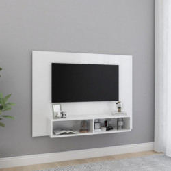 TV-Wandschrank Hochglanz-Weiß 120x23,5x90 cm Spanplatte