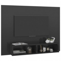 TV-Wandschrank Hochglanz-Grau 120x23,5x90 cm Spanplatte