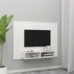 TV-Wandschrank Weiß 135x23,5x90 cm Spanplatte