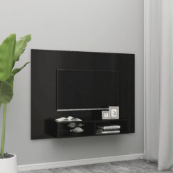 TV-Wandschrank Schwarz 135x23,5x90 cm Spanplatte